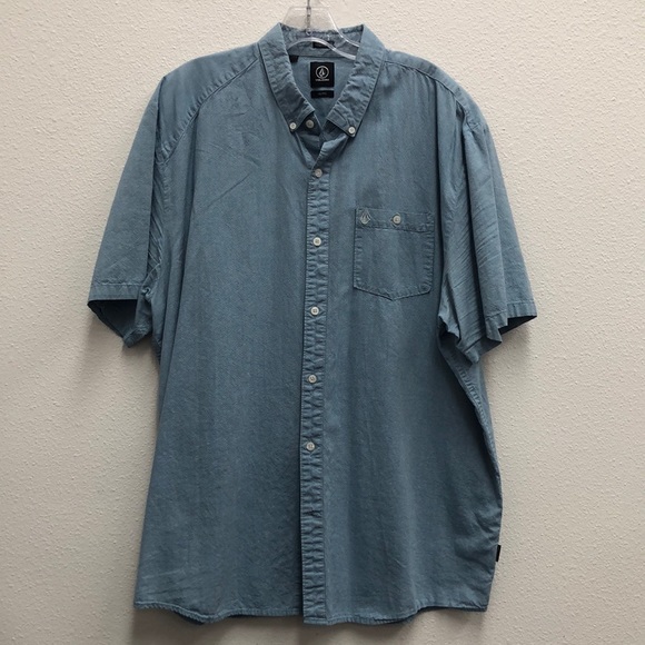 Volcom Mens Button Down Short Sleeve Shirt XXL - Picture 1 of 6